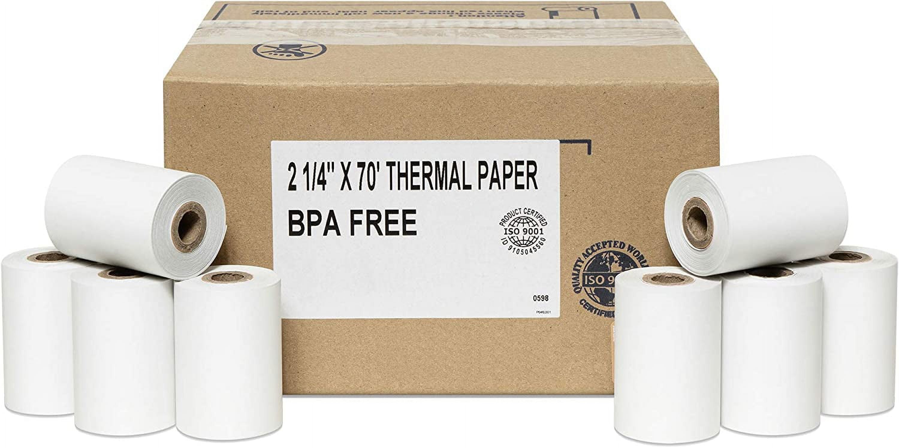 Verifone Vx520 (21/4" x 70') Thermal Receipt Paper 100 ROLLS