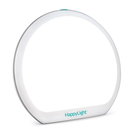 Verilux HappyLight Alba - NEW Round UV-Free LED Therapy Lamp, Bright White Light with 10,000 Lux, Adjustable Brightness, Color, and Countdown Timer