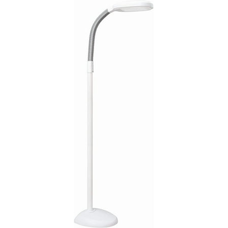 Verilux® SmartLight Full Spectrum LED Modern Floor Lamp with Adjustable Brightness, Flexible Gooseneck and Easy Controls - Reduces Eye Strain and Fatigue