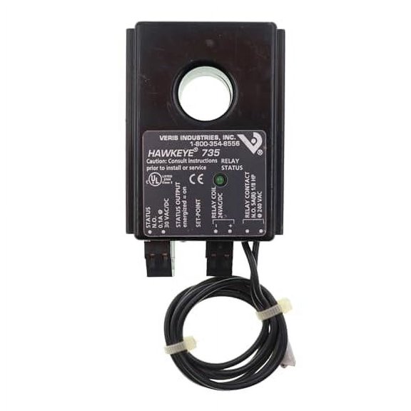 Veris,Current Switch and SPST Relay,N.O., H735$$Electrical