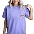 thumbnail image 1 of Verita Culture American Flag Ribbon Pocket Shirt Women 4th of July Shirts Patriotic T-Shirt Memorial Day Short Sleeve Tops, 1 of 4