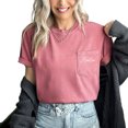 thumbnail image 1 of Verita Culture Auntie Cursive Pocket Shirts Aunt Tops Tees Casual Short Sleeve Vacation Shirts Tops, 1 of 4