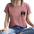 thumbnail image 1 of Verita Culture Aussie Mom Left Side Shirt for Women Cute Dog Mom Graphic Short Sleeve Casual australian shepherd Gifts T-Shirt, 1 of 3