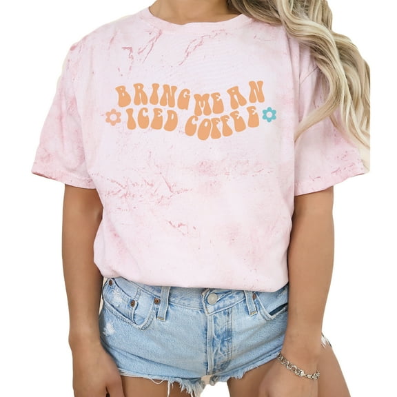 Verita Culture Bring Mean Ice Coffee Summer Graphic Tees For Women’s Short Sleeve T-Shirts