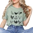 thumbnail image 1 of Verita Culture Chicken Tshirt Mom Cute T Shirts Womens Short Sleeves Farm Country Casual Tee Tops, 1 of 4
