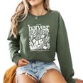 thumbnail image 1 of Verita Culture Christian Harvest Is Plentiful But The Laboreres Are Few Women's Graphic Crew Neck Long Sleeve Sweatshirt Top, 1 of 4