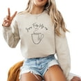 thumbnail image 1 of Verita Culture Christian Jesus Fills My Cup Women's Graphic Crew Neck Long Sleeve Sweatshirt Top, 1 of 4