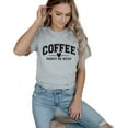 thumbnail image 1 of Verita Culture Coffee Makes Me Nicer Women's T Shirts Short Sleeve Tees Graphic Loose Summer Tops Funny Letter Print Short Sleeve Tee Tops, 1 of 3