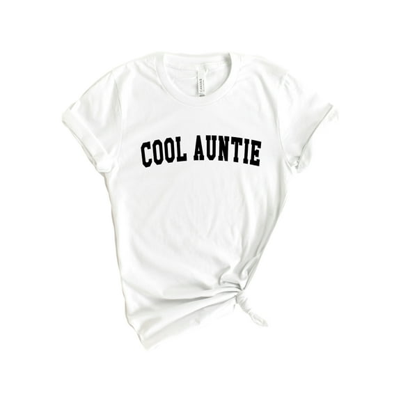Verita Culture Cool Auntie T Shirt Women Cute Print Aunt Graphic Tees Casual Short Sleeve Vacation Tops
