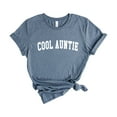 thumbnail image 1 of Verita Culture Cool Auntie T Shirt Women Cute Print Aunt Graphic Tees Casual Short Sleeve Vacation Tops, 1 of 4