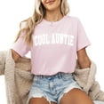 thumbnail image 1 of Verita Culture Cool Auntie T Shirt Women Cute Print Aunt Graphic Tees Casual Short Sleeve Vacation Tops, 1 of 4