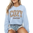 thumbnail image 1 of Verita Culture Cozy Season Fall Women's Graphic Crew Neck Long Sleeve Sweatshirt Top, 1 of 4