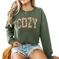 thumbnail image 1 of Verita Culture Cozy Season Fall Women's Graphic Crew Neck Long Sleeve Sweatshirt Top, 1 of 4