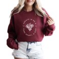 thumbnail image 1 of Verita Culture Create In Me A Pure Heart O God Christian Women's Graphic Crew Neck Long Sleeve Sweatshirt Top, 1 of 4