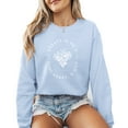 thumbnail image 1 of Verita Culture Create In Me A Pure Heart O God Christian Women's Graphic Crew Neck Long Sleeve Sweatshirt Top, 1 of 4