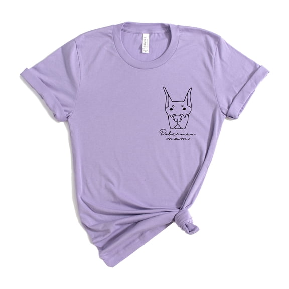 Verita Culture Doberman Dog Mom Shirt for Women Cute Dog Mama Graphic Short Sleeve Casual Gifts T-Shirt