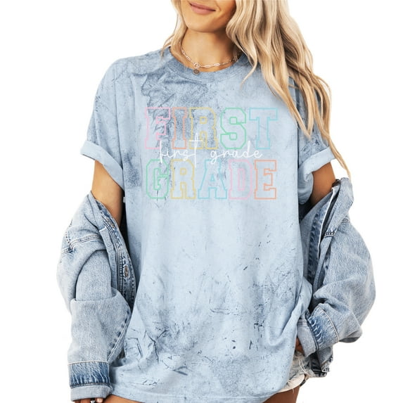 Verita Culture First Grade Teacher Summer Graphic Tees For Women’s Short Sleeve T-Shirts