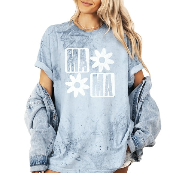 Verita Culture Floral Mama Funny Women’s Summer Graphic Tee