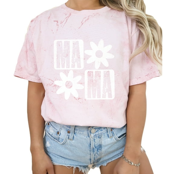 Verita Culture Floral Mama Funny Women’s Summer Graphic Tee