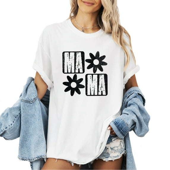 Verita Culture Floral Mama Funny Women’s Summer Graphic Tee