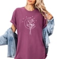 thumbnail image 1 of Verita Culture Flower crescent Moon Funny Women’s Summer Graphic Tee, 1 of 4