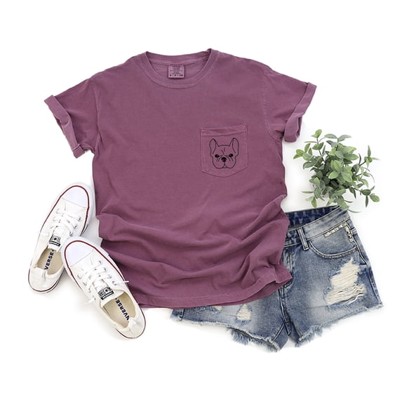 Verita Culture French Bulldog Dog Mom Shirt for Women Cute Dog Frenchy Dog Mama Graphic Short Sleeve Casual Mama Gifts T-Shirt