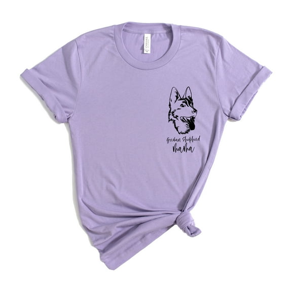 Verita Culture German Shepherd Dog Mom Shirt for Women Cute Dog Aussie Mama Graphic Short Sleeve Casual Mama Gifts T-Shirt