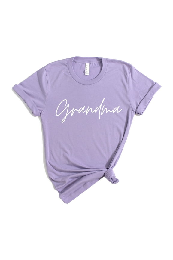 Grandma Cursive for Women Cute Mimi Graphic Short Sleeve Casual Mother's Day Gifts T-Shirt