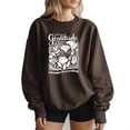 thumbnail image 1 of Verita Culture Gratitude Changes Everything Tops for Women Crew Neck Long Sleeve Sweatshirt, 1 of 4