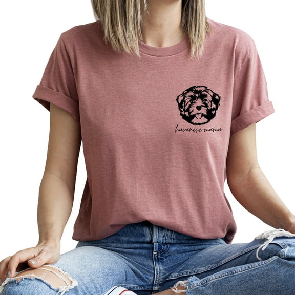 Verita Culture Havanese Dog Mom Shirt for Women Cute Dog Mama Graphic Short Sleeve Casual Gifts T-Shirt
