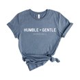 thumbnail image 1 of Verita Culture Humble And Gentle Graphic T Shirt For Women Inspirational Bible Verse Tees Funny Letter Print Short Sleeve Tee Tops, 1 of 4