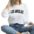 thumbnail image 1 of Verita Culture Los Angeles LA Women's Graphic Crew Neck Long Sleeve Sweatshirt Top, 1 of 4