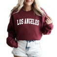 thumbnail image 1 of Verita Culture Los Angeles LA Women's Graphic Crew Neck Long Sleeve Sweatshirt Top, 1 of 4