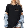 thumbnail image 1 of Verita Culture Mama Leopard Patterned With Ribbon Summer Graphic Tees For Women’s Short Sleeve Mom T-Shirts, 1 of 4