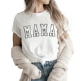 thumbnail image 1 of Verita Culture Mama Outline Summer Graphic Tees For Women’s Short Sleeve Mom T-Shirts,Funny Mom Shirt Short Sleeve Graphic Mom T-Shirts, 1 of 3