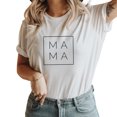 thumbnail image 1 of Verita Culture Mama Square Summer Graphic Tees For Women’s Short Sleeve Mom T-Shirts, 1 of 4