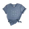 thumbnail image 1 of Verita Culture Mama Square Summer Graphic Tees For Women’s Short Sleeve Mom T-Shirts, 1 of 4