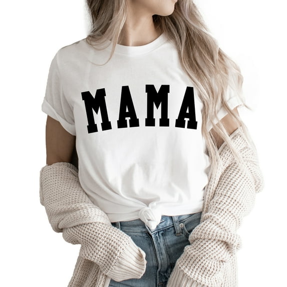 Verita Culture Mama Summer Graphic Tees For Women’s Short Sleeve Mom T-Shirts,Funny Mom Shirt Short Sleeve Graphic Mom T-Shirts