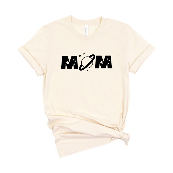 Verita Culture Mom Space Cute Gift for Mother's Day Gifts Funny Graphic Tee Mama Shirts Casual Short Sleeve Tee Tops