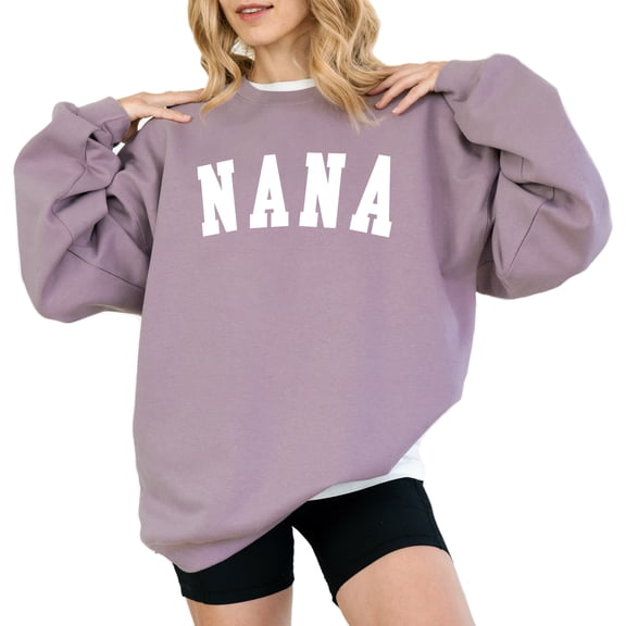 Verita Culture Nana Condensed Women's Grandma Graphic Crew Neck Long Sleeve Sweatshirt Top