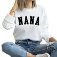 thumbnail image 1 of Verita Culture Nana Condensed Women's Grandma Graphic Crew Neck Long Sleeve Sweatshirt Top, 1 of 4
