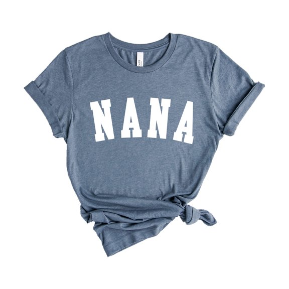 Verita Culture New Grandma Shirts for Women NANA T-Shirt Funny Cute Grandmother Gift For Mimi Tshirts Best Gigi Tee Funny Cute Casual Nana Life Top Clothing