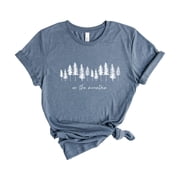 Verita Culture On The Mountain Womens Nature Camping Mountain Hiking Lovers Shirt Adventure Wild Outdoor Graphic Tees Tops