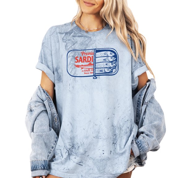 Verita Culture Premium Sardines Summer Graphic Tees For Women’s Short Sleeve T-Shirts