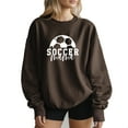 thumbnail image 1 of Verita Culture Soccer Mom Women's Graphic Crew Neck Long Sleeve Mama Sweatshirt Top, 1 of 4