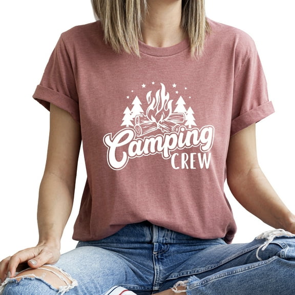 Verita Culture Summer Camping Crew Women's Nature Camping Mountain Hiking Lovers Shirt Adventure Wild Outdoor Graphic Tees Tops