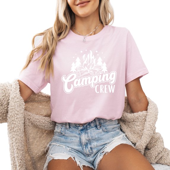 Verita Culture Summer Camping Crew Women's Nature Camping Mountain Hiking Lovers Shirt Adventure Wild Outdoor Graphic Tees Tops