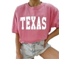 thumbnail image 1 of Verita Culture Vintage Texas Condensed T Shirt Womens Summer Funny Casual Map Graphic Tees Short Sleeve Tops, 1 of 4
