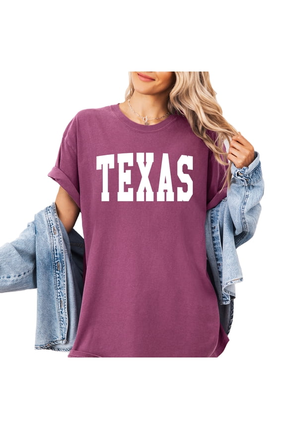 Vintage Texas Condensed T Shirt Womens Summer Funny Casual Map Graphic Tees Short Sleeve Tops