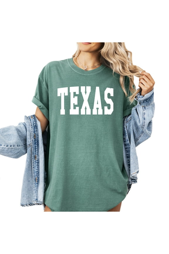Vintage Texas Condensed T Shirt Womens Summer Funny Casual Map Graphic Tees Short Sleeve Tops